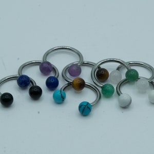 Anillo Septum Apilado Plata Con Circonitas - 16G 8mm Acero Quirúrgico 316L (Clip Nasal)