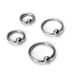 Barre Piercing Courbée Titane 14G - Pour Sourcil, Nombril, Téton - 5/8" (16mm), Billes 4mm - Lot De 2