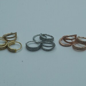 4 Piece Nose Hoop Set CZ Paved Nose Ring Single Double Triple Bendable Nose Hoop Piercings Surgical Steel 18G 20G 8mm 10mm