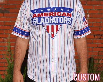 American Gladiators Nitro Full-button Baseball Jersey *CUSTOM*