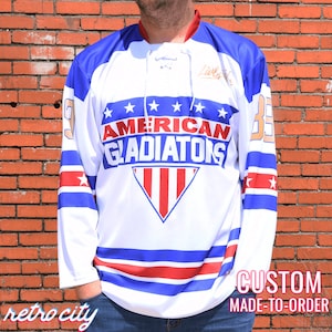 American Gladiators Laser Lace-Up Hockey Sweater Jersey *CUSTOM*