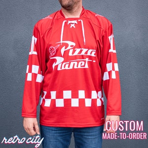 Pizza Planet Toy Story Hockey Fan Jersey (Red) *CUSTOM*