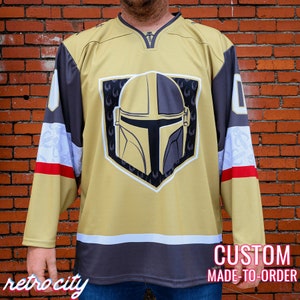Din Djarin Mandalorian Bounty Hunters Hockey Jersey Sweater *CUSTOM*