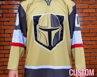 Din Djarin Mandalorian Bounty Hunters Hockey Jersey Sweater *CUSTOM*