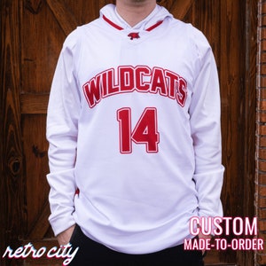 High School Musical East High Wildcats Troy Bolton White Disney Basketball Jersey *CUSTOM*
