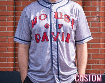 House of David Vintage 1935 Road Jersey Full-Button Baseball Jersey Digital Flannel *CUSTOM*