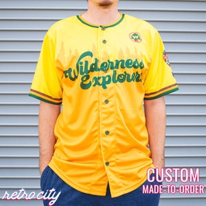 Wilderness Explorers Up Movie Russell Full-Button Baseball Jersey *CUSTOM*