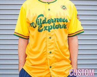 Wilderness Explorers Up Movie Russell Full-Button Baseball Jersey *CUSTOM*