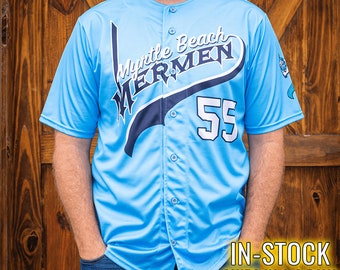 Myrtle Beach Mermen 'Eastbound and Down' Kenny Powers Baseball Jersey *IN-STOCK*