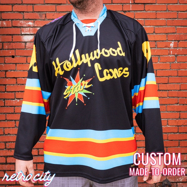 Big Lebowski 'Hollywood Star Lanes' The Dude Lace-Up Hockey Jersey Sweater *CUSTOM*