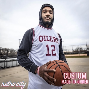 Richmond High School &#39;Coach Carter&#39; Oilers Basketball Jersey (White) *CUSTOM*