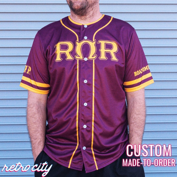 Roar Omega Roar ROR 'Monsters University' Disney Movie Fraternity Baseball Jersey *CUSTOM*