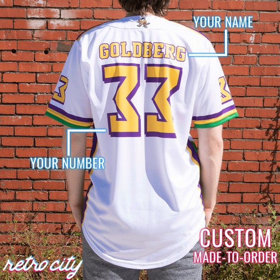 retro-city-threads The Mighty Ducks Goldberg Jersey - Custom Mighty Ducks Jersey (Black) Adult XL