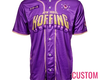 New Toxic Koffing Full-Button Baseball Jersey *CUSTOM*