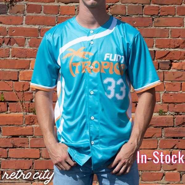 Flint Tropics 'Semi-Pro' Jackie Moon Full-Button Baseball Jersey *IN-STOCK*