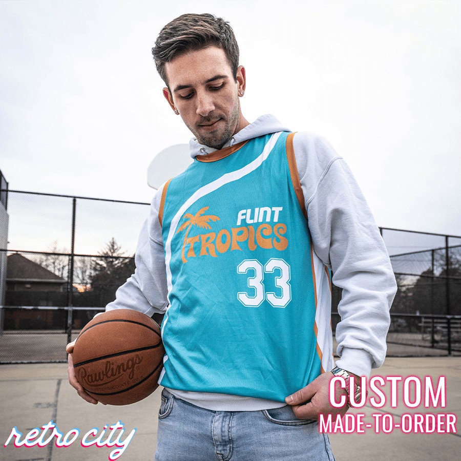 Movie Basketball Jersey Flint Tropics #69 Down Town