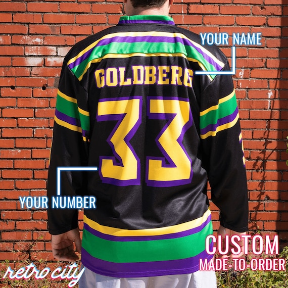Goldberg 33 Mighty Ducks Movie Hockey Jersey