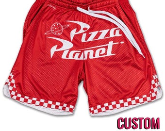 Pizza Planet Retro Mesh Pocket Shorts *CUSTOM*
