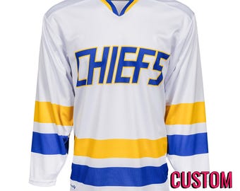 Charlestown Chiefs Slap Shot Hockey Jersey (White) *CUSTOM*