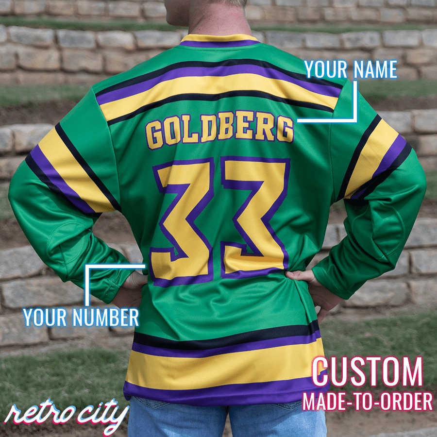 The Mighty Ducks Goldberg Custom Basketball Jersey Adult Small