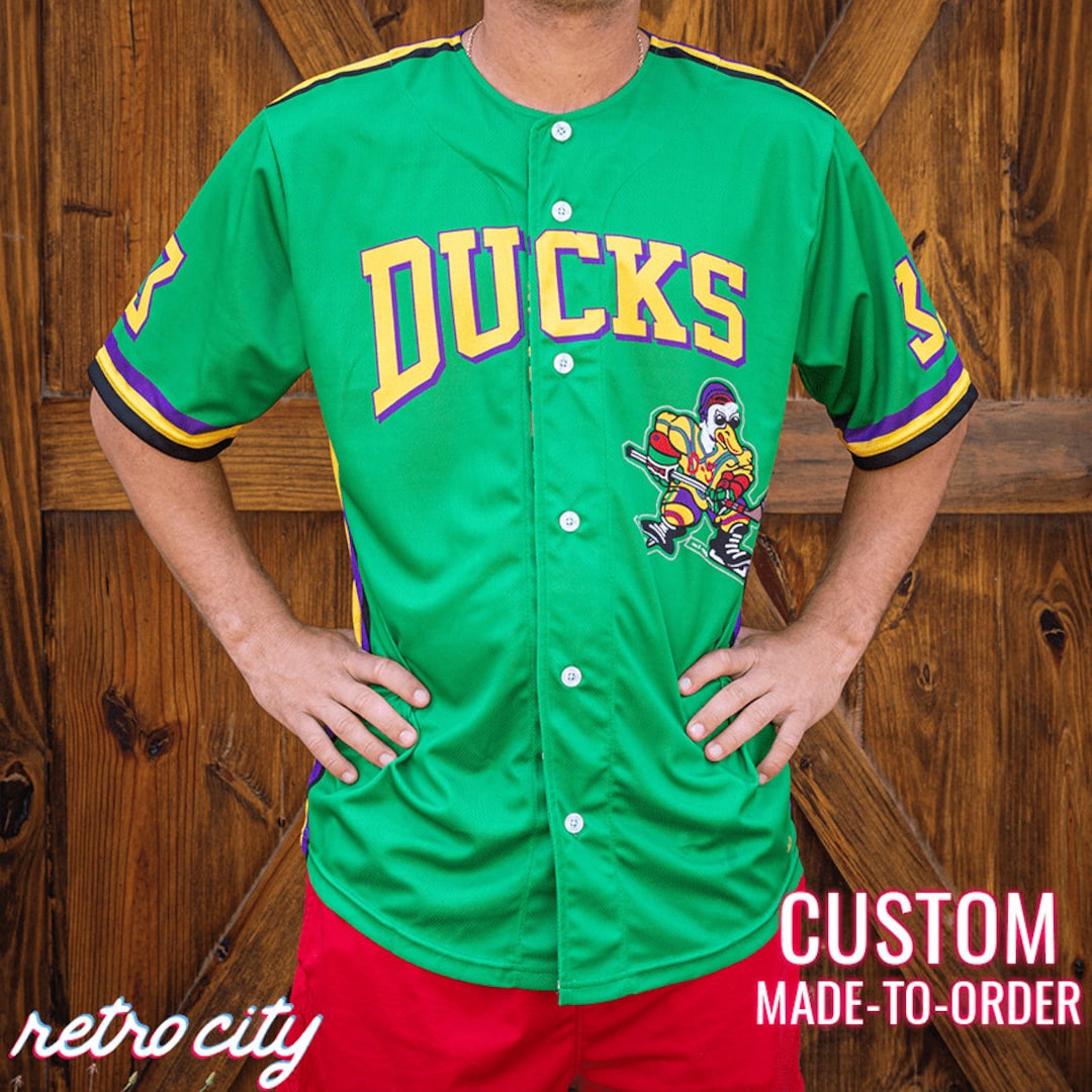 retro-city-threads The Mighty Ducks Goldberg Jersey- Custom Mighty Ducks Goldberg Jersey 3XL