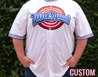 Space Jam 'Tune Squad' Michael Jordan Full-Button Baseball Jersey