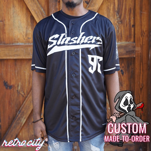 Ghostface Scream Slasher Series Full-Button Halloween Baseball Jersey *CUSTOM*