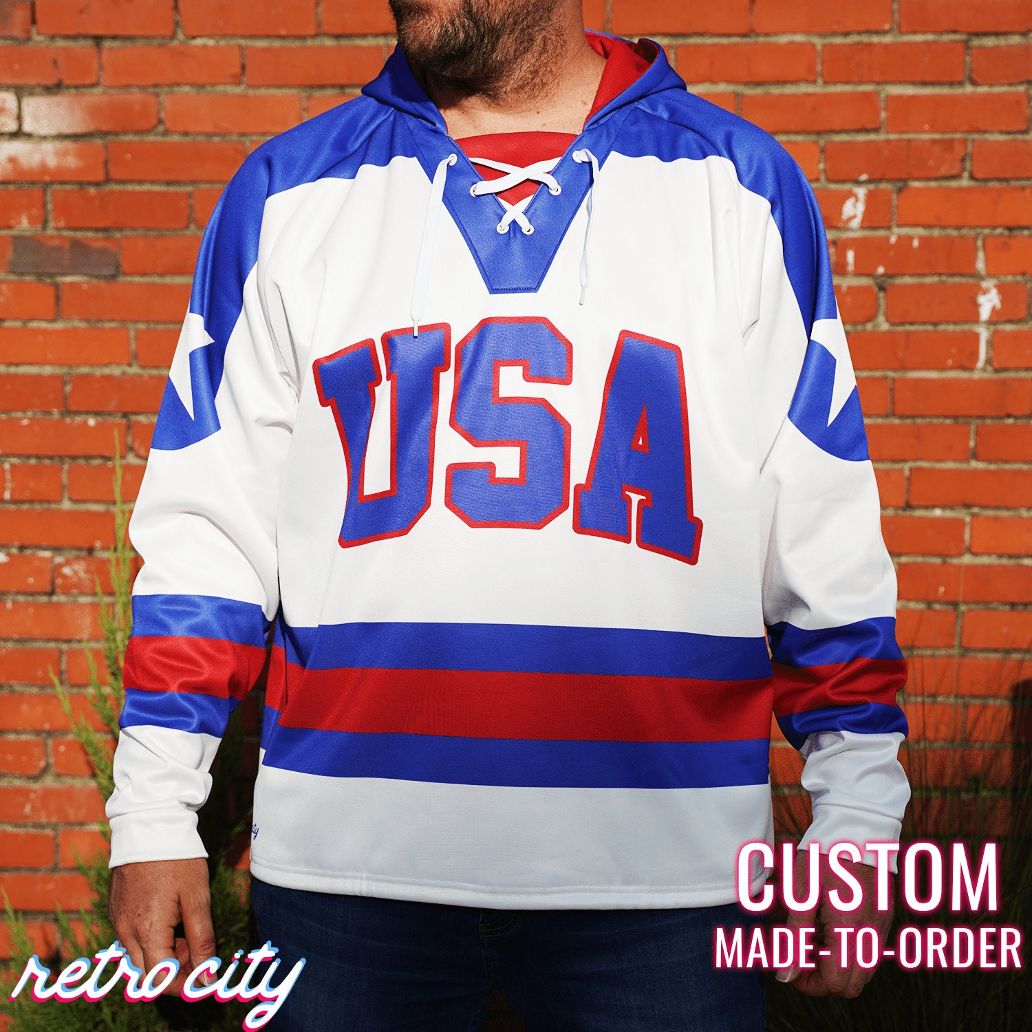 JACK O'CALLAHAN 1980 USA Olympic Away Hockey Jersey - Custom Throwback  Jerseys