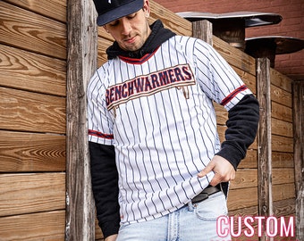 The Benchwarmers V-Neck Baseball Jersey *CUSTOM*