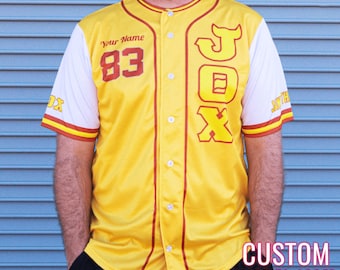 Jaws Theta Chi JOX 'Monsters University' Disney Movie Fraternity Baseball Jersey *CUSTOM*
