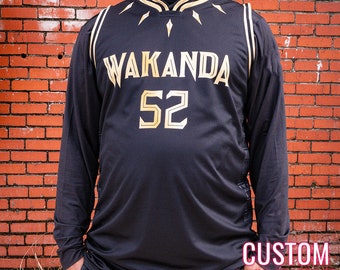 Ice Hockey Jersey WAKANDA KILLMONGER WAKANDA KING 4 WAKANDA