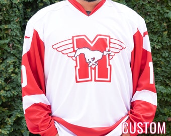 Camiseta de hockey personalizada de Dean Youngblood de los Hamilton Mustangs *PERSONALIZADA*