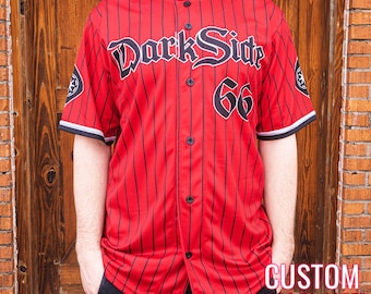 Dark Side Empire Disney Star Wars Emperor Palpatine Full-Button Baseball Jersey *CUSTOM*