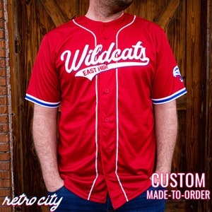 High School Musical East High Wildcats Chad Danforth Red Disney Baseball Jersey *CUSTOM*
