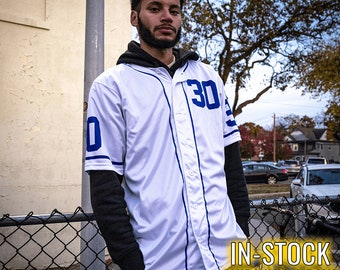 Sandlot Movie Benny 'The Jet' Rodriguez Full-Button Baseball Jersey *IN-STOCK*