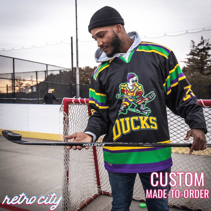 Custom Mighty Ducks Dean Portman #21 Hockey Jersey Stitched Green