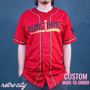 Municiberg Spartans &#39;Incredibles&#39; Disney Movie Baseball Jersey *CUSTOM* (Red)