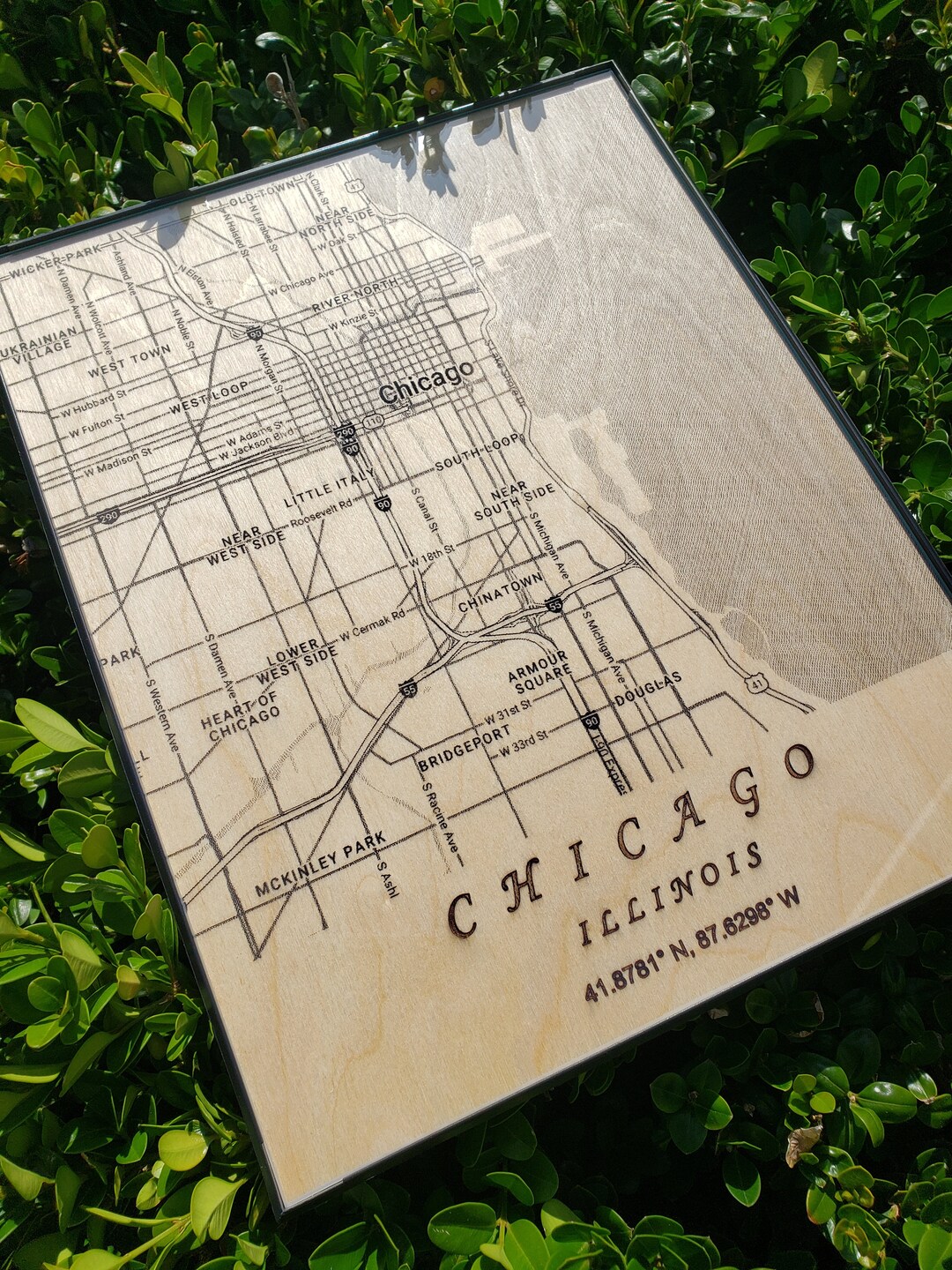 Any City Map Framed Map Engraved Map Gift Wall Art Custom Etsy