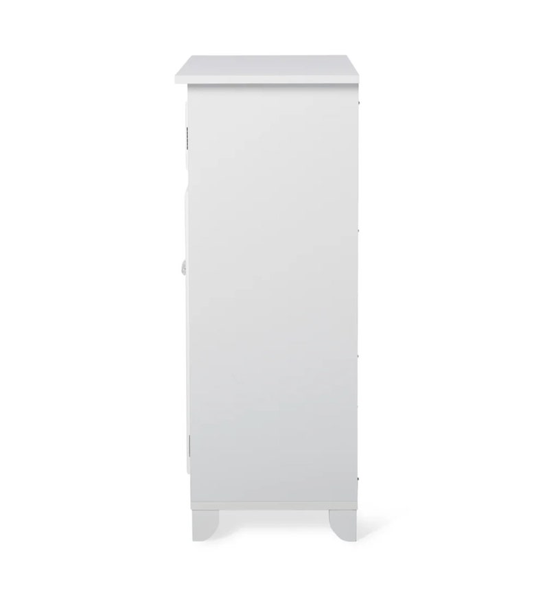 White Bathroom Floor Storage Cupboard Etsy