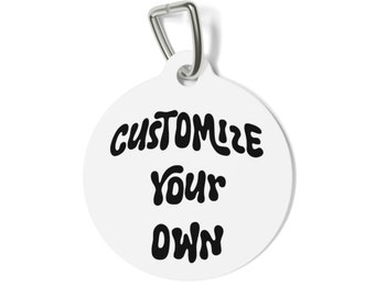 PAS JE EIGEN AAN - Retro hondenpenning, grappig hondenpenning, gepersonaliseerde huisdier-ID-tags, schattig huisdiertag