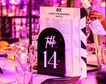 Modern Table Numbers | Wedding Event Function Restaurant Christening Engagement Charity | Table Accessories | Acrylic Decor