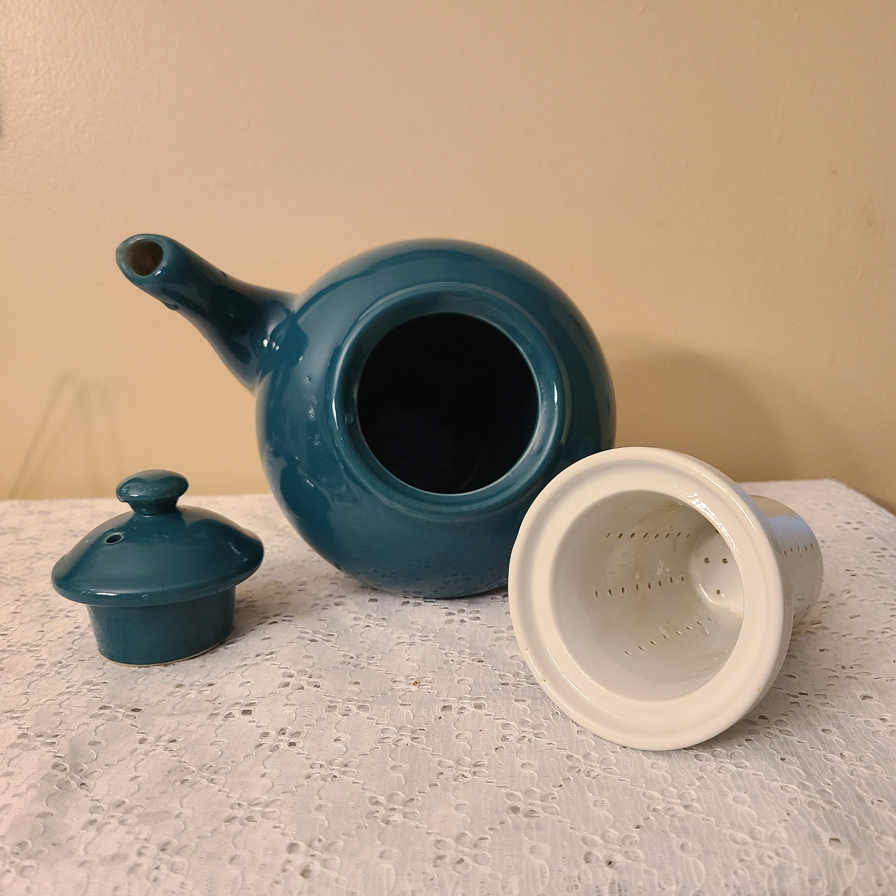 Vintage Mccormick Tea Company of Baltimore USA Teal/green Teapot With Lid and Infuser Etsy