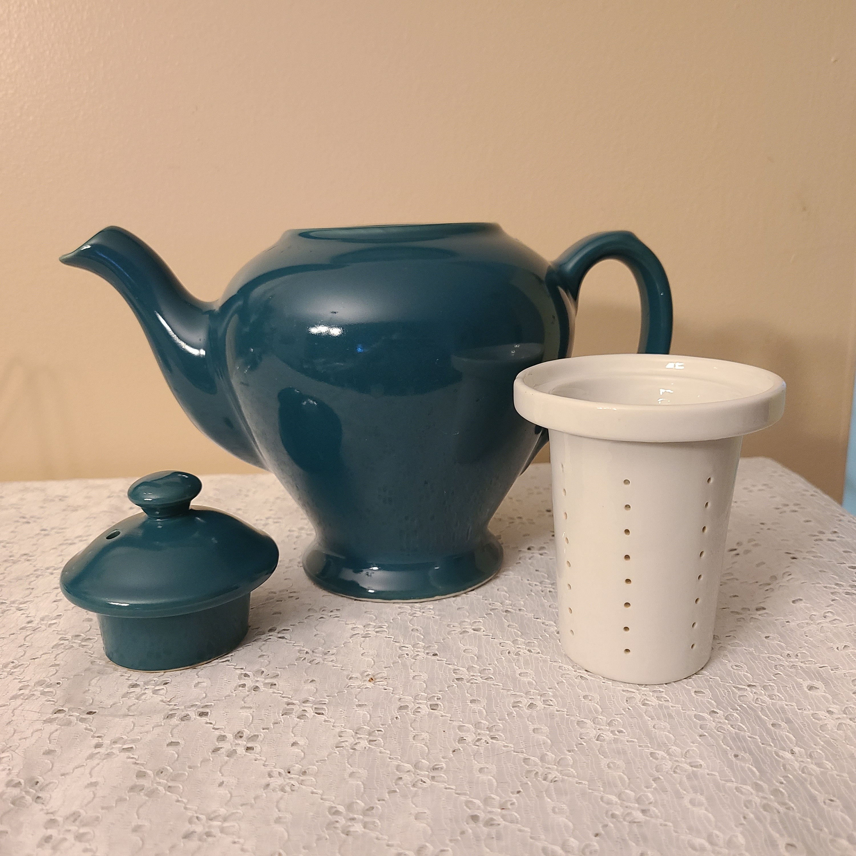 Vintage Mccormick Tea Company of Baltimore USA Teal/green Teapot With Lid and Infuser Etsy