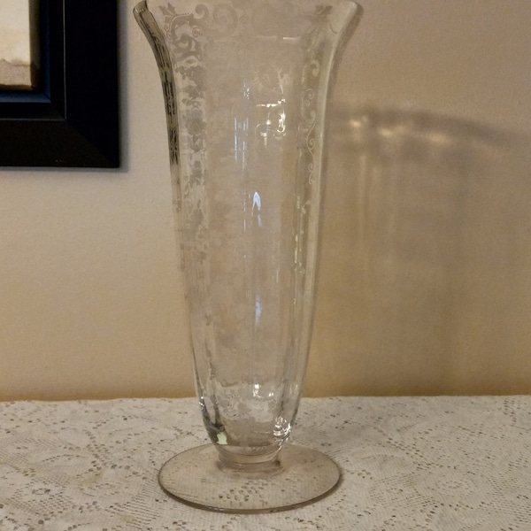 Cambridge Glass Vase Etsy