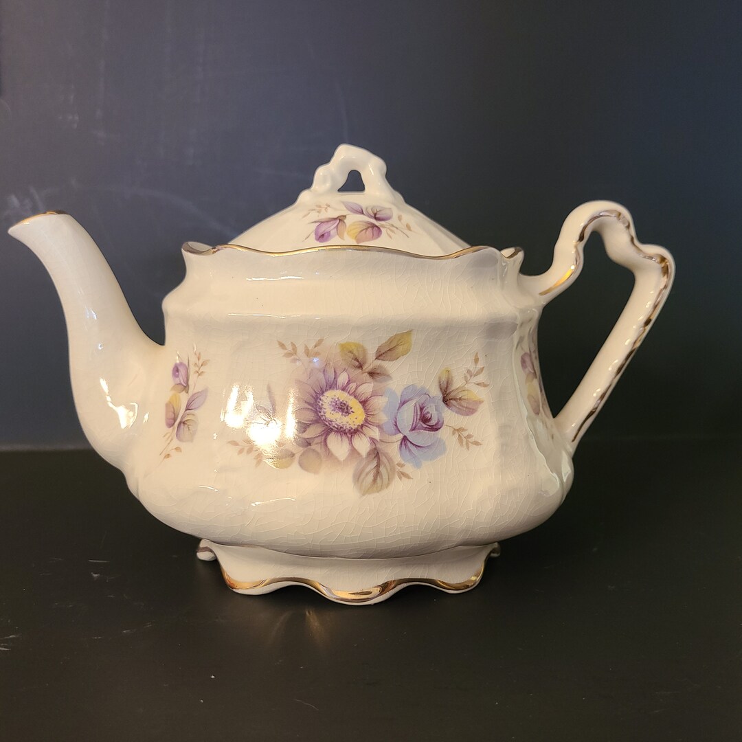 Arthur Wood Donegal & Son Staffordshire England Floral Teapot Etsy