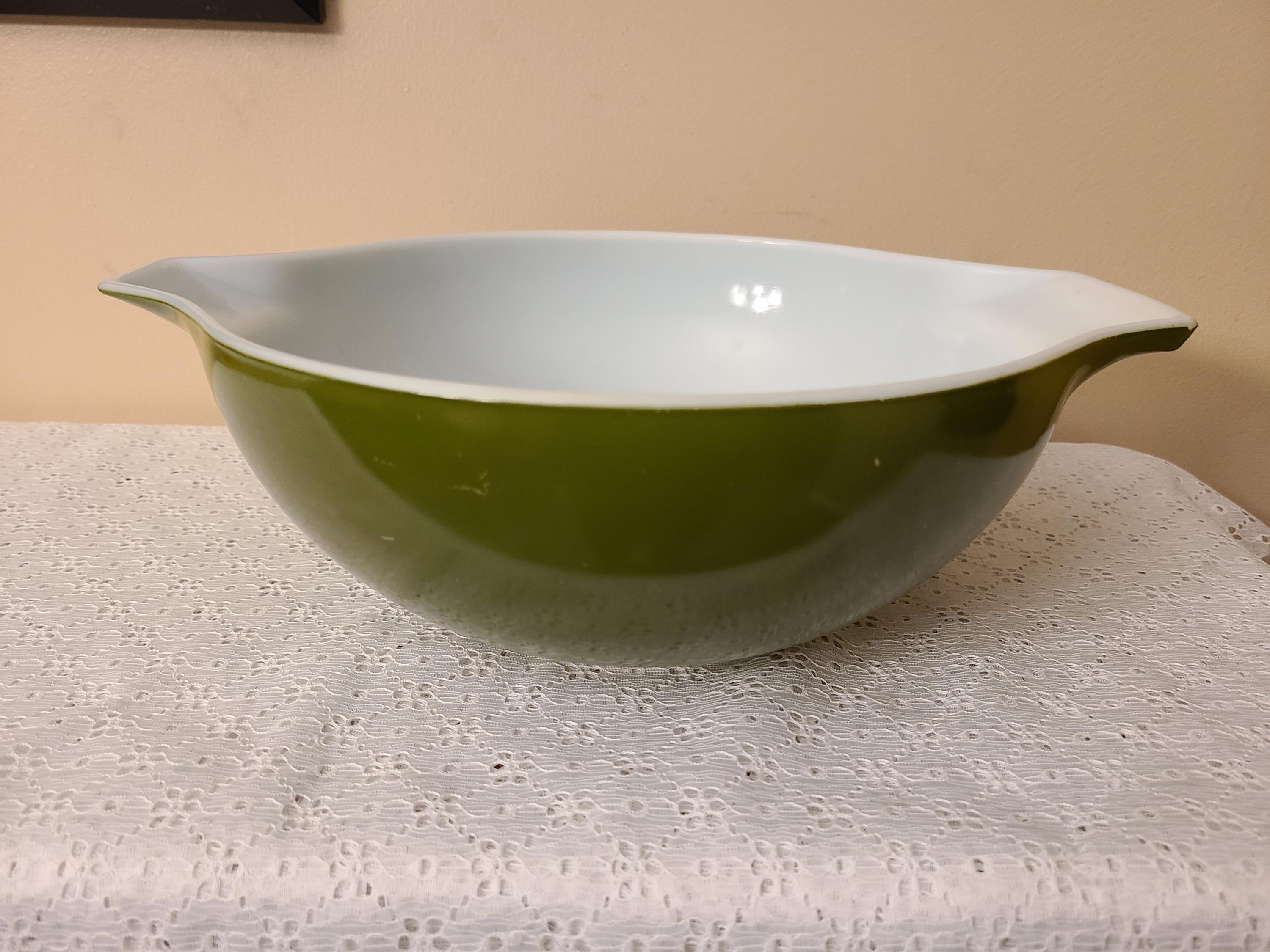 Vintage Pyrex VERDE GREEN Avocado Cinderella Nesting Mixing Bowls Set ...