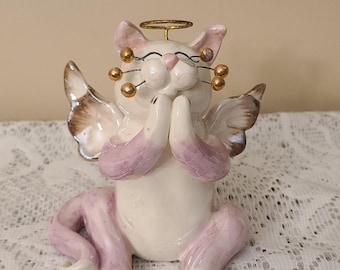 Amy Lacombe Whimsiclay Cat Figurine - Willitts Design Collectible