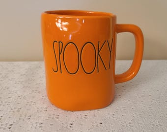 Rae Dunn Halloween "Spooky" Orange Mug