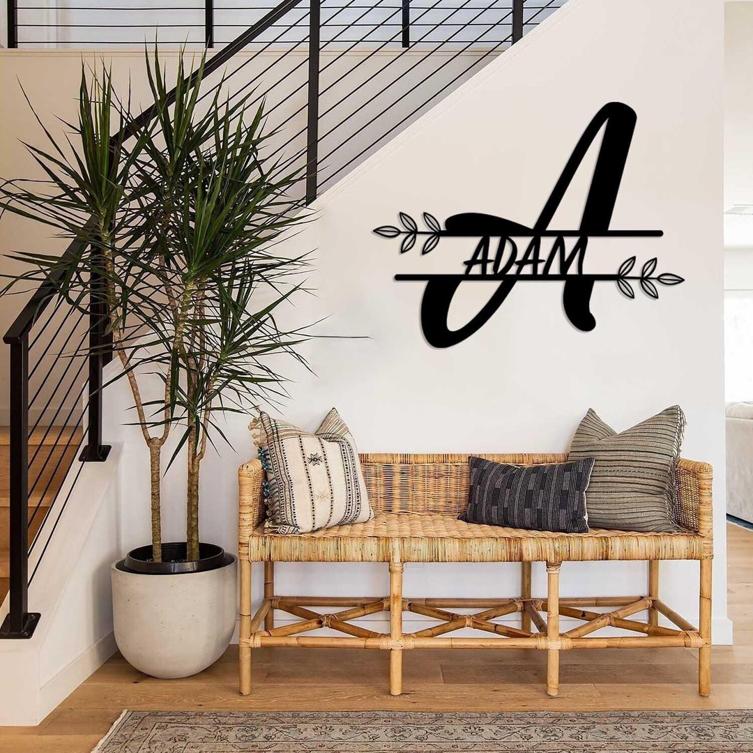 Personalized Wall Decor Metal Wall Decor Split Letter Etsy