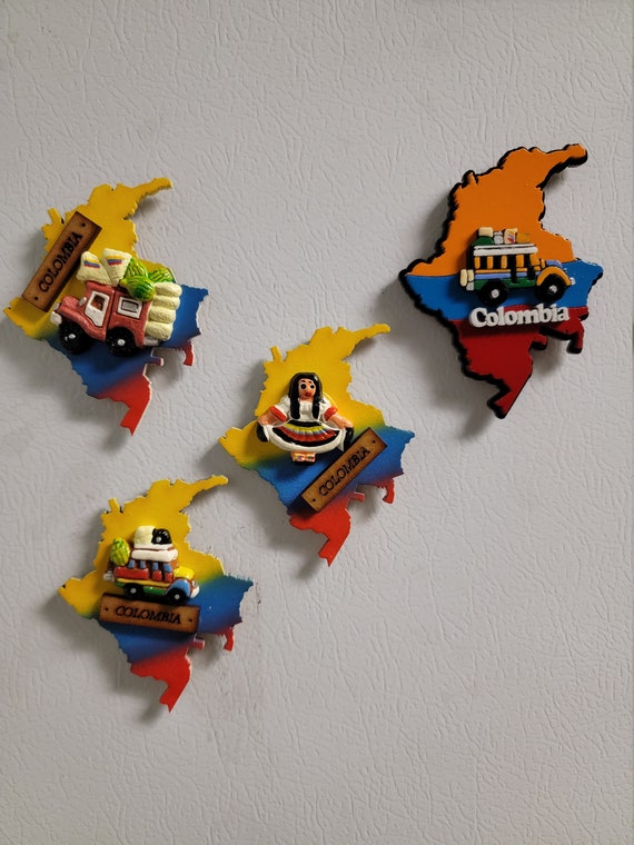 Colombia Map Magnet Etsy